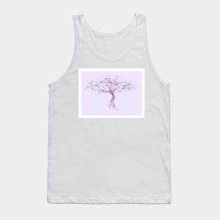 Purple Lavender Peaceful Tree Tank Top